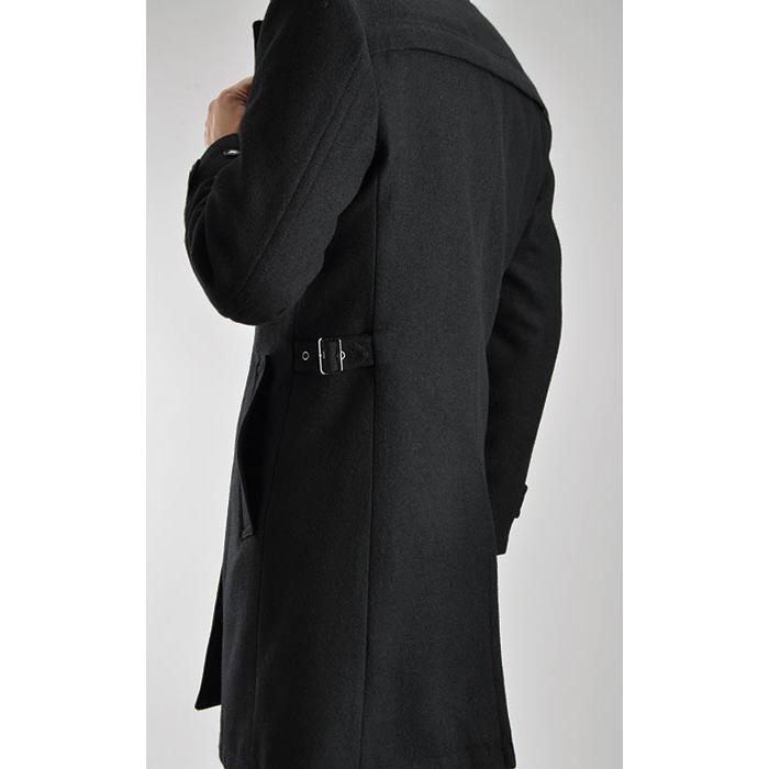 コート メンズ アウター ビジネス ステンカラー ウール メルトン ツイード 襟高 スリム おしゃれ 通勤 スーツコート｜suit-style｜29