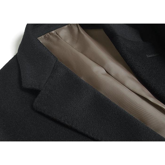 美品 カシミヤ100% チェスターコート ブリリアントステージ ベルト 黒 M suit-style_cb83