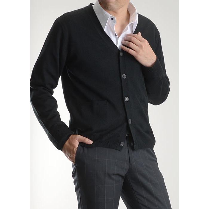 ひろろん　スーツandカーディガン MinoriTY】リバーシブルロングカーディガン ノーカラー メンズ 無地