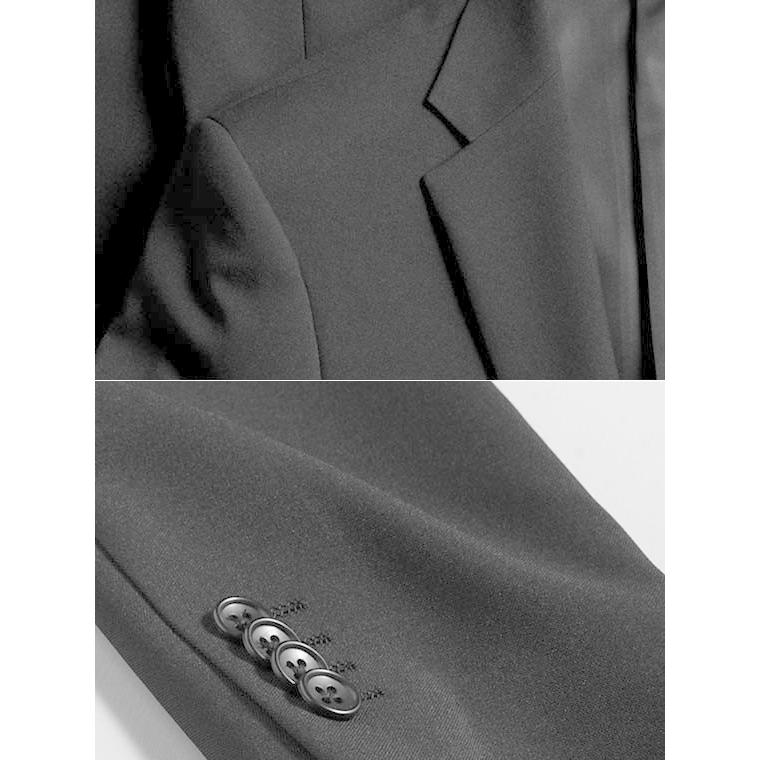 礼服 メンズ 喪服 即日出荷 フォーマルスーツ 洗える セレモニースーツ シングル アジャスター付 洗濯機 冠婚葬祭 大きいサイズ E体 ブラック 黒 | スーツスタイルMARUTOMI | 10