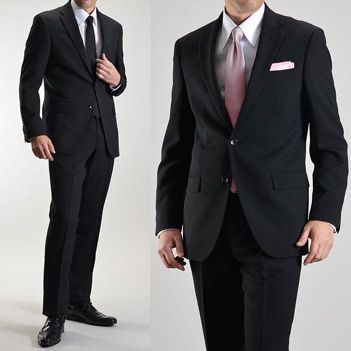 礼服 メンズ 喪服 即日出荷 フォーマルスーツ 洗える セレモニースーツ シングル アジャスター付 洗濯機 冠婚葬祭 大きいサイズ E体 ブラック 黒 | スーツスタイルMARUTOMI | 13