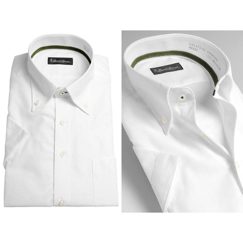 ワイシャツ 半袖 形態安定 新作 スリム メンズ クールビズ 形状安定 Yシャツ ドレスシャツ すっきりシルエット やや細身 COOL BIZ 吸水速乾｜suit-style｜09