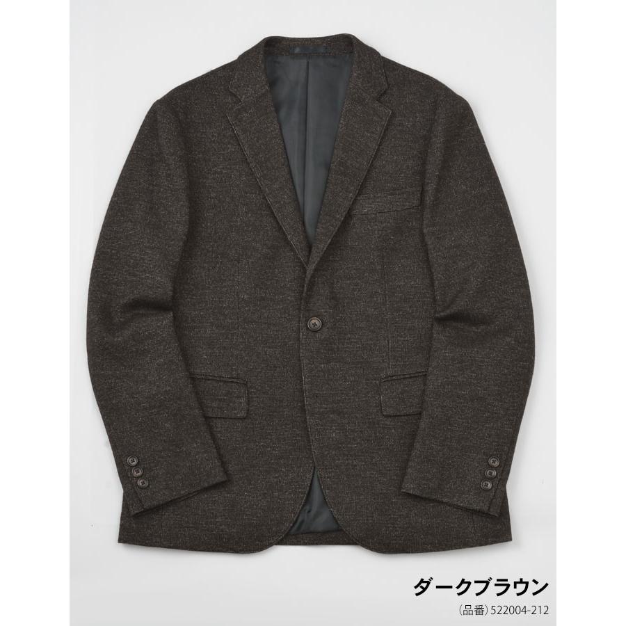ニットジャケット メンズ 尾州 BISHU ウール混 アウター ストレッチ 