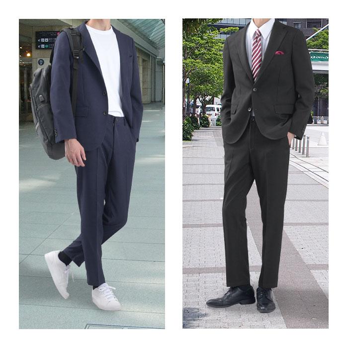 スーツスタイルMARUTOMI スーツ セットアップ 裾上げ済 ウールライク