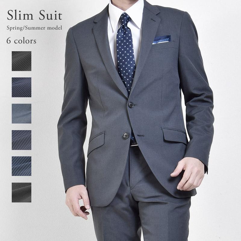 スリム メンズ スーツ 2ツボタン ノータック スラックス プリーツ加工 ビジネス用 全6色 S2b13 いい買い物本舗 通販 Yahoo ショッピング