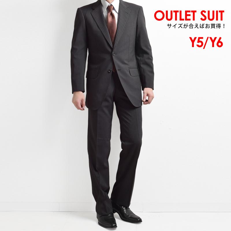 Y5 Y6 春夏 ウール54 シングル2ツボタン メンズスーツ ワンタック 背抜き仕立て 中国製 ダークブラウンストライプ Ssuit062 いい買い物本舗 通販 Yahoo ショッピング