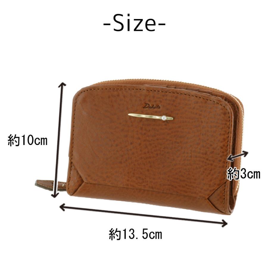 Dakota（ダコタ） 最大P+16% ペルラ perla ラウンドファスナー二つ折