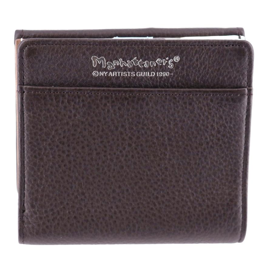 Manhattaner's（マンハッタナーズ） 二つ折り財布 本革 小銭入れあり