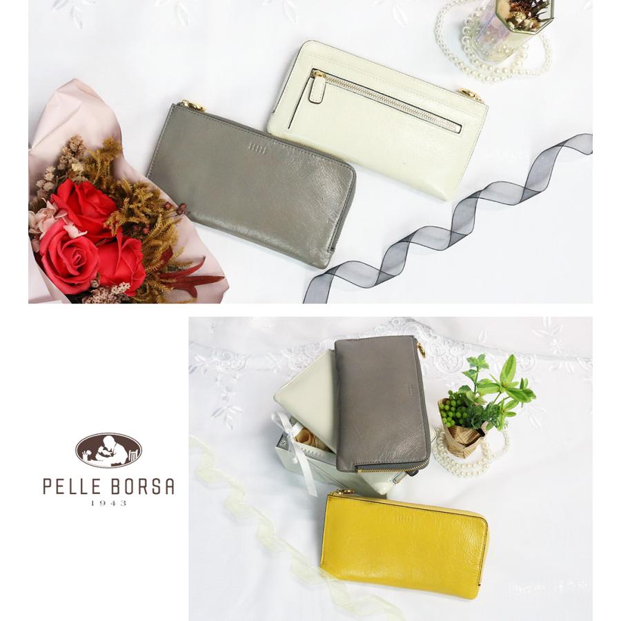 PELLE BORSA 本革 薄型財布 PELLE BORSA（ペレボルサ） 財布 二つ折り ミニ財布 二つ折り財布 本革