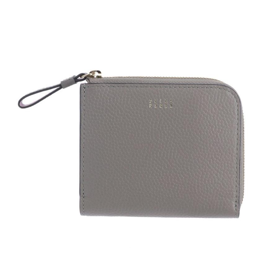 ペレボルサPELLEBORSA L字ファスナー二つ折り財布　フィーネ PELLE BORSA ペレボルサ 財布 二つ折り財布 L字ファスナーミニ財布