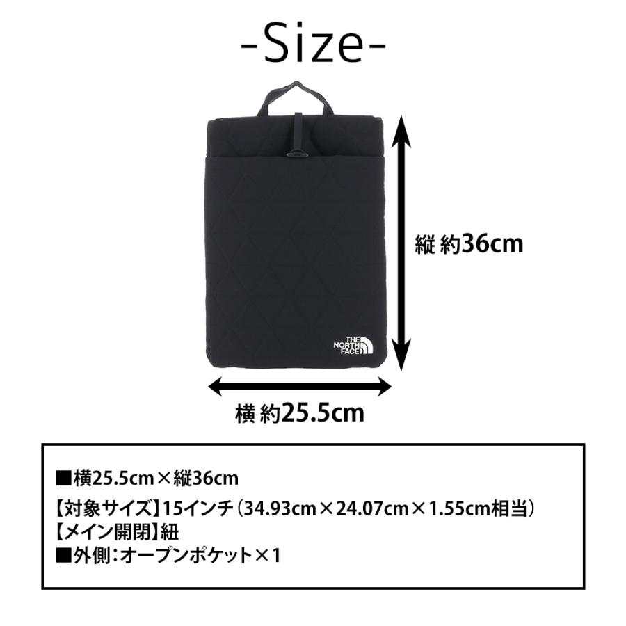 ノースフェイス THE NORTH FACE バッグ 15インチ PC専用スリーブ バッグインバッグ Geoface PC Sleeve 15 ジオフェイスピーシースリーブ15インチ NM32353｜suitcase-w｜17