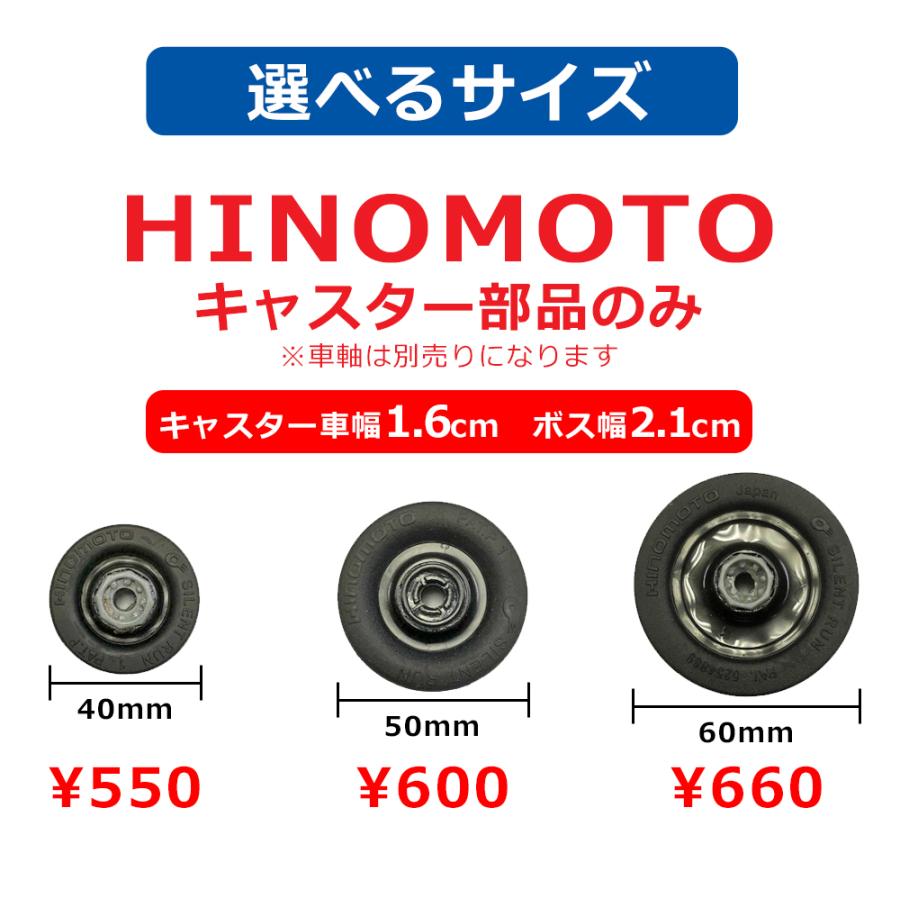 日乃本錠前社製の静音性の高いキャスター部品 日乃本錠前社製 スーツケース修理用キャスター部品 キャスターのみ単品 タイヤ ※車軸は別売り クリックポストOK |  | 02