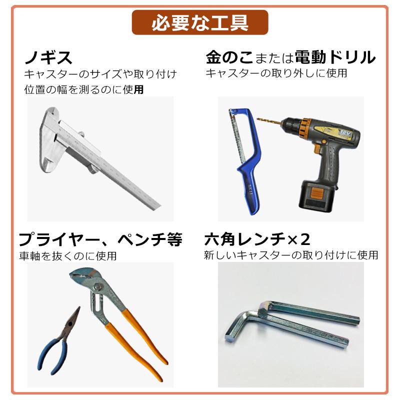 日乃本錠前社製の静音性の高いキャスター部品 日乃本錠前社製 スーツケース修理用キャスター部品 キャスターのみ単品 タイヤ ※車軸は別売り クリックポストOK |  | 06