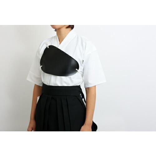 弓道 弓道衣 女性用 綿紐タイプ 胸あて むねあて 合皮レザー Mサイズ 