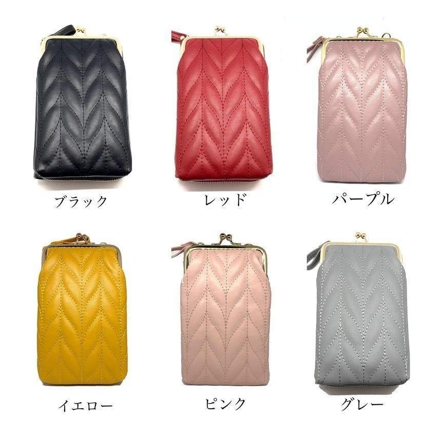 レディース ウォレット＆スマホ ショルダーバッグ 縦型 財布 シンプル 