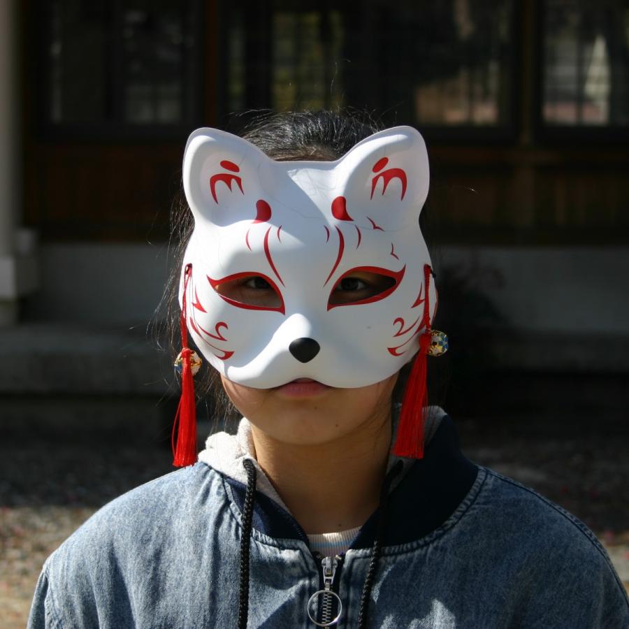 お面 ハロウィン 仮装 コスチューム 鬼滅風 狐の半面 コスプレ お面 ハロウィン 仮装 コスチューム 鬼滅風 狐の半面 コスプレ