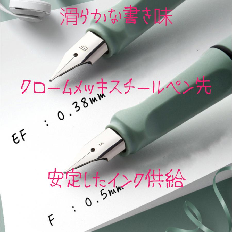 万年筆 インクカートリッジ付き コンバーター付き キャップ式 3本セット シックな色 モランディカラー｜sukezo-store｜05