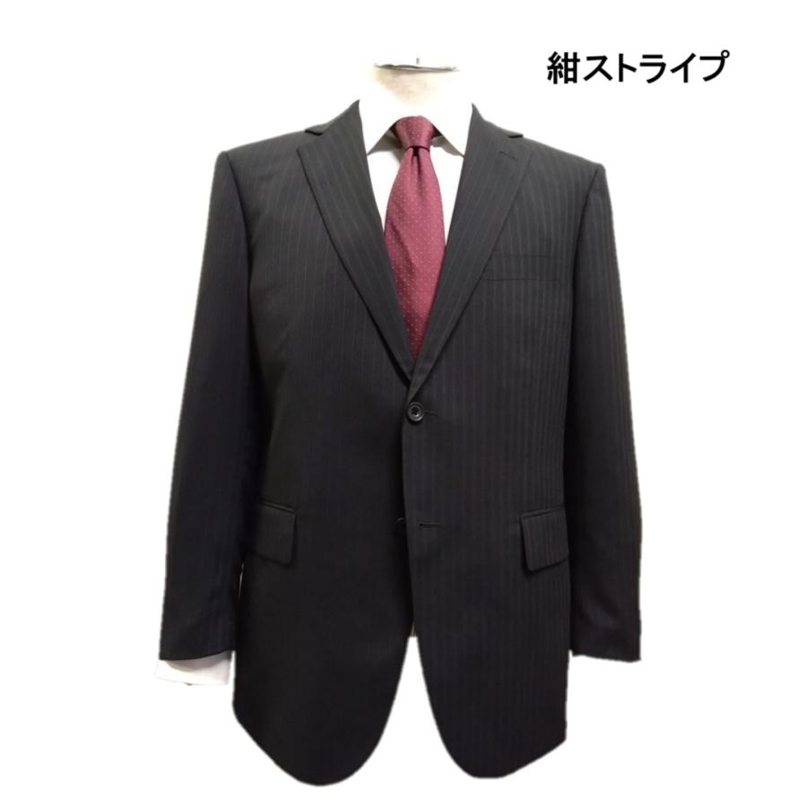 ２ボタンスーツ(AB5サイズ)黒地xピンストライプ柄セットアップメンズ 濃紺xストライプ柄2ボタンスーツ(AB4サイズ)セットアップメンズ