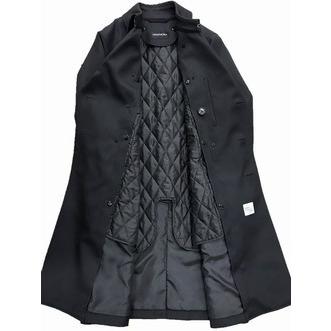 ブラック ダブルトレンチコート春秋 日本製生地ポリエステル素材