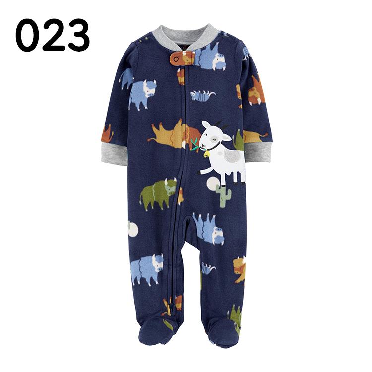 カバーオール 足つき 長袖 フリース 女の子 男の子 ロンパース