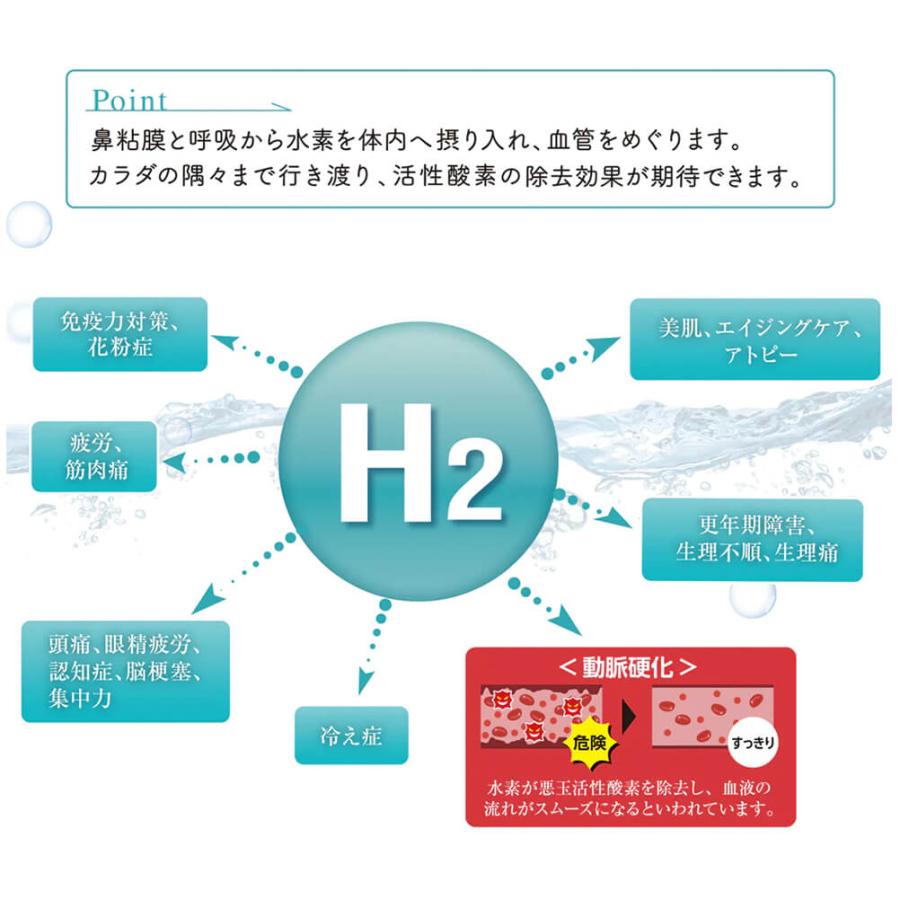 水素吸引器 アリビオ 小型 充電式 携帯 水素ガス生成器 水素吸入器
