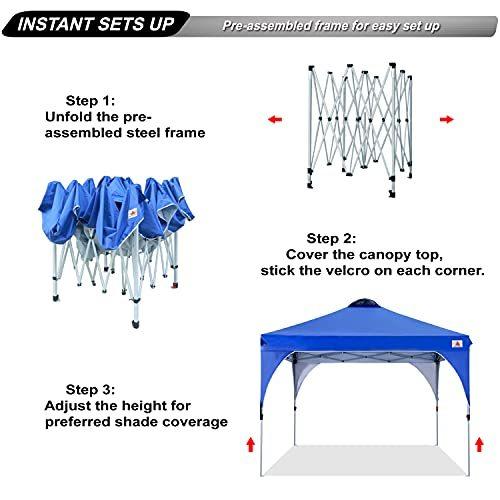 お値下げ ABCCANOPY タープテント ワンタッチ 3段階調節 ベンチレーション 天井 2m/2.5m/3m アウトドア 簡単 大型 タープ テン 【1896887404】(11625円)