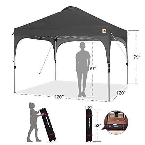 ABCCANOPY タープテント ワンタッチ 3段階調節 ベンチレーション 天井 2m/2.5m/3m アウトドア 簡単 大型 タープ テン アウトドア