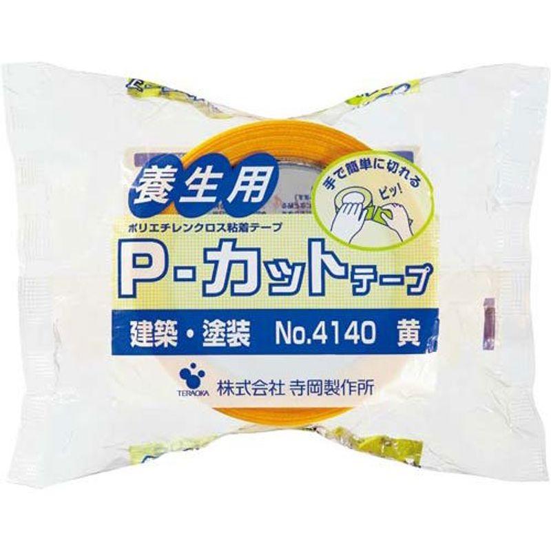 寺岡製作所　養生Ｐ‐カットテープ　Ｎｏ．４１４０　黄　３０巻