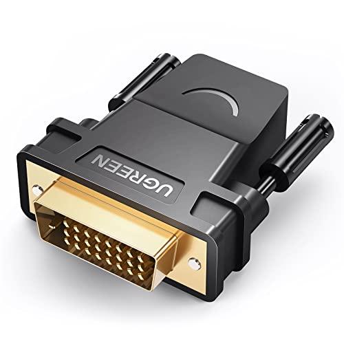 UGREEN HDMI DVI 変換アダプタ オスメス DVID 24+1 双方向伝送 1080P 金メッキ (DVID 24+1
