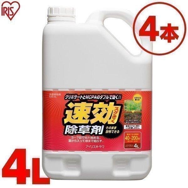除草剤 強力 除草 4l 4本セット 16l 草むしり 草 秋 雑草 速効 庭 手入れ