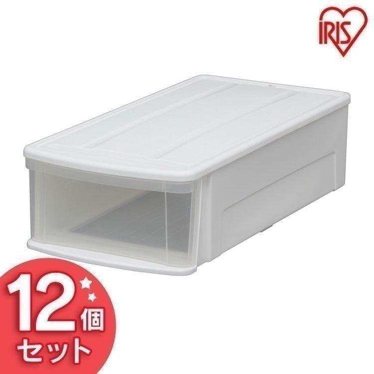 ＼12個／ 収納ケース 収納ボックス クリア コンテナ 引出し Lサイズ 浅型 透明 押入れ クローゼット 引き出し アイリスオーヤマ チェスト I *