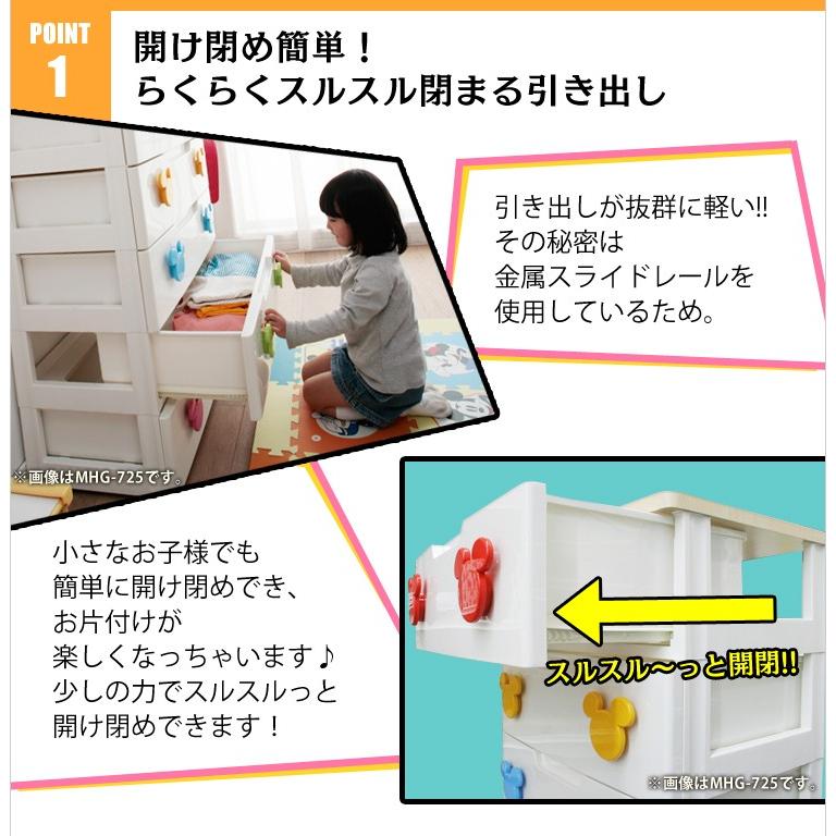 チェスト 完成品 5段 収納 棚 キッズチェスト こども タンス 子供 子供部屋 プーさん ワイド PHG-725H アイリスオーヤマ_1