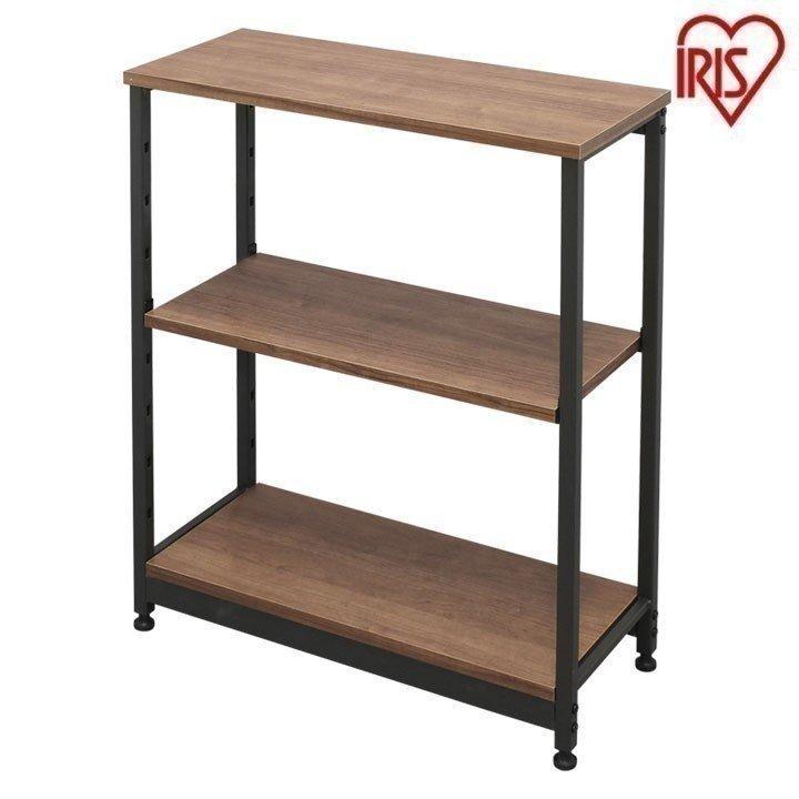 ラック スチールウッドラック 収納ラック ウッドラック 幅62cm 3段 ブラウン SWR-6280 アイリスオーヤマ 新生活 新生活応援