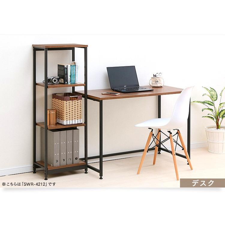 ラック スチールウッドラック 収納ラック 木製 幅62cm 4段 ブラウン SWR-6212 アイリスオーヤマ 新生活 新生活応援の画像