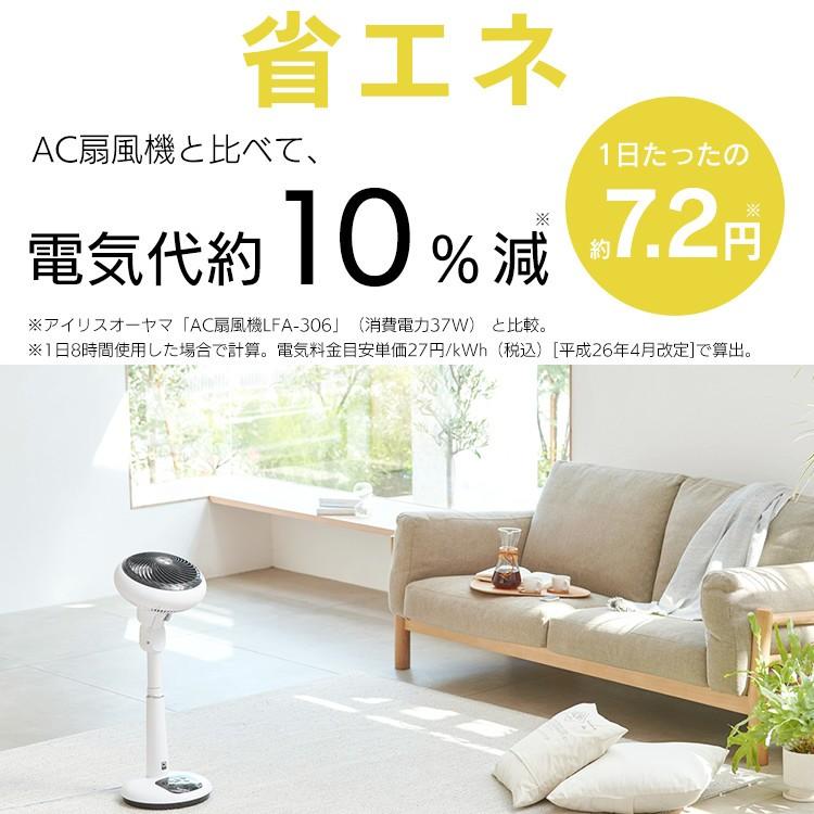 IRIS OHYAMA 扇風機 サーキュレーター扇風機 18cm 音声操作 首