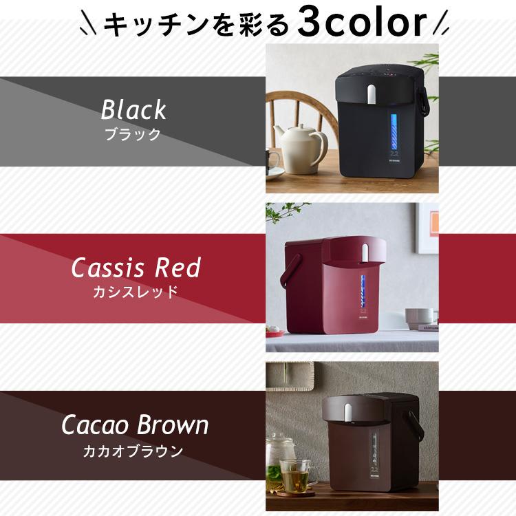 電気ポット ポット おしゃれ 湯沸かし ジャーポット保温 2 2l ブラック Iahd 122 アイリスオーヤマ すくすくスマイル 通販 Yahoo ショッピング