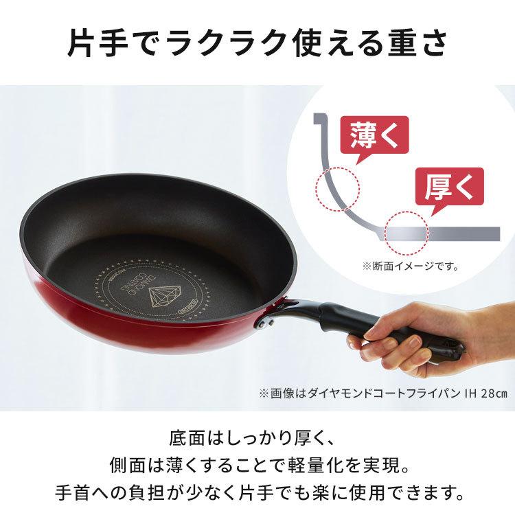 [IH対応]フライパン  KITCHEN  CHEF  ダイヤモンドコートフライパン  26cm  オレンジ／ブラウン  DIS-F26  アイリスオーヤマ  新生活｜sukusuku｜10