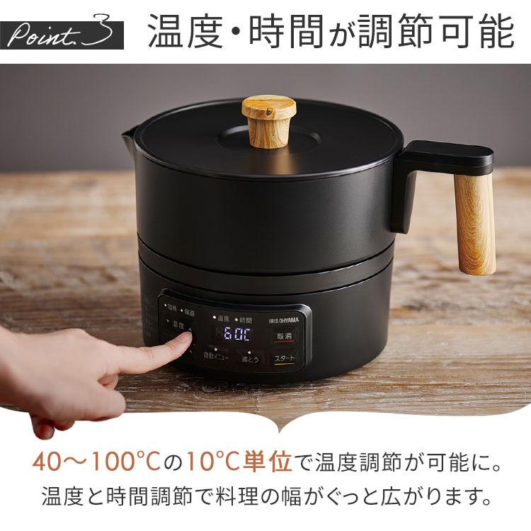 アイリスオーヤマ クッキングケトル ICK−M1200 アイリスオーヤマ クッキングケトル ICK-M1200-B 1台 - アスクル