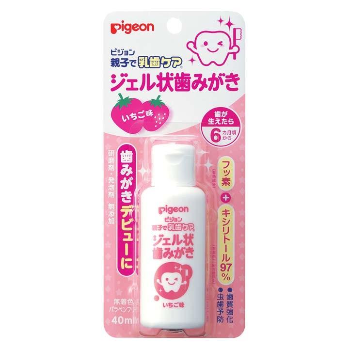 ジェル状歯みがき  いちご味  40ml  ピジョン  (D)  新生活｜sukusuku