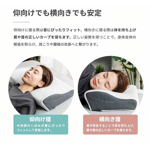 枕 まくら 首こり 低反発 頸椎安定型 肩こり 横向き 高さ調節 ピロー