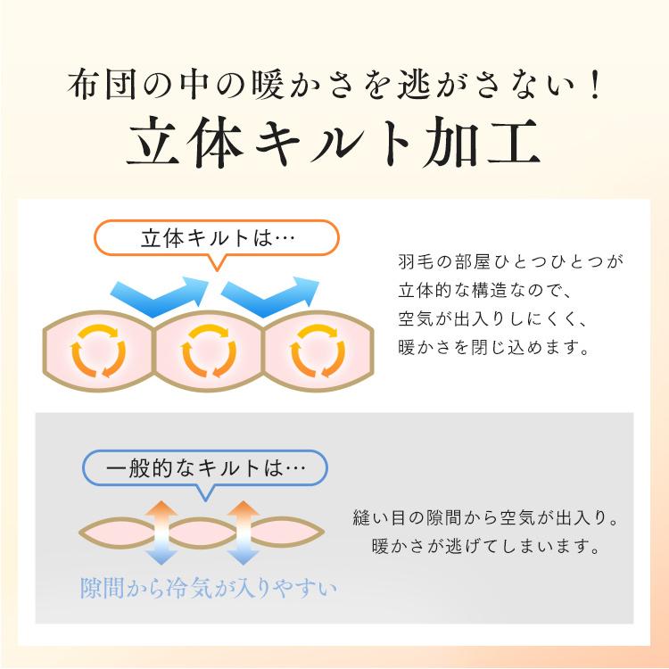 日本製ダウンケット  フランスWDD93%0.2kg  シングル  無地ベージュ  (D)  新生活｜sukusuku｜18