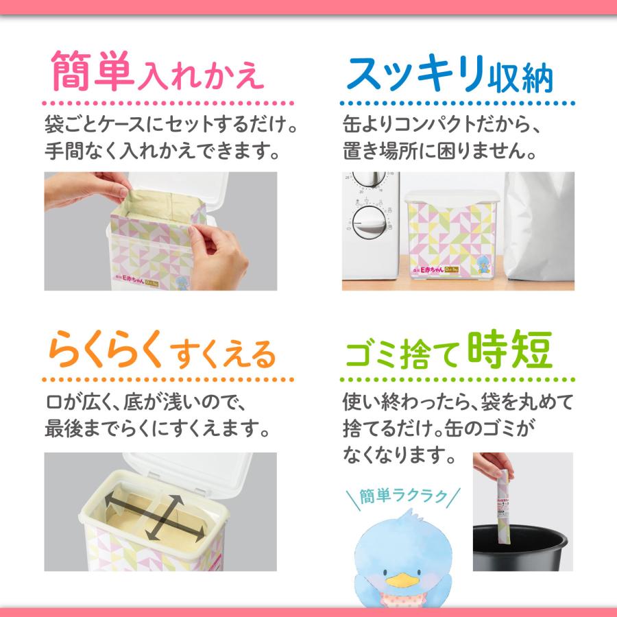 E赤ちゃん 粉ミルク 2個セット エコらくパック はじめてセット 森永