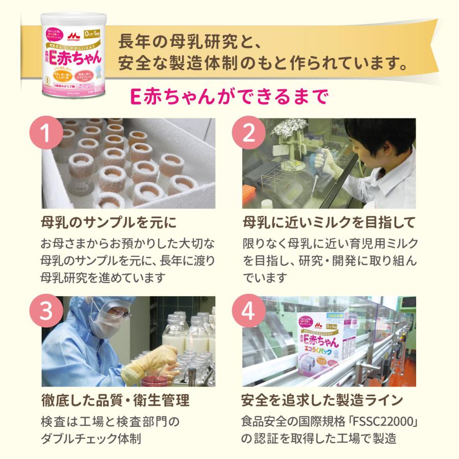 粉ミルク 8個セット E赤ちゃん 大缶 800g 森永乳業 新生活 【公式通販】