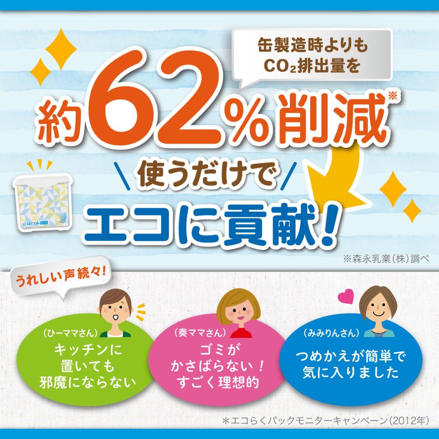 はぐくみ 粉ミルク 2個セット エコらくパック はじめてセット 森永乳業