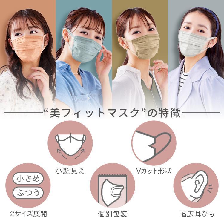IRIS OHYAMA（アイリスオーヤマ） マスク 不織布 カラー 美フィット