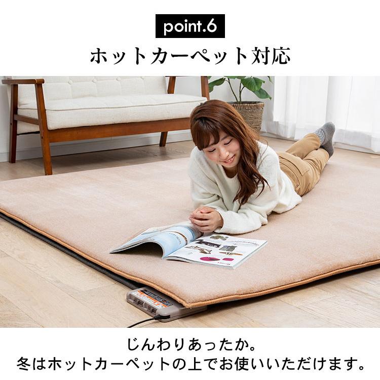 IRIS OHYAMA ラグ 185×185cm マット おしゃれ カーペット 絨毯