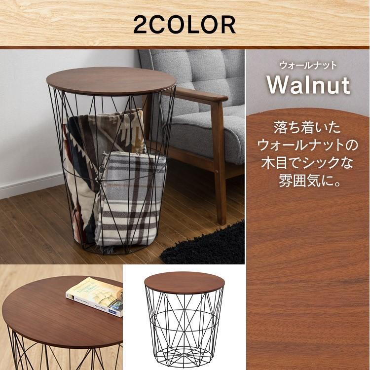 サイドテーブル 木製 ベッド テーブル ワイヤー ローテーブル  Sサイズ WTL-4040｜sukusuku｜21