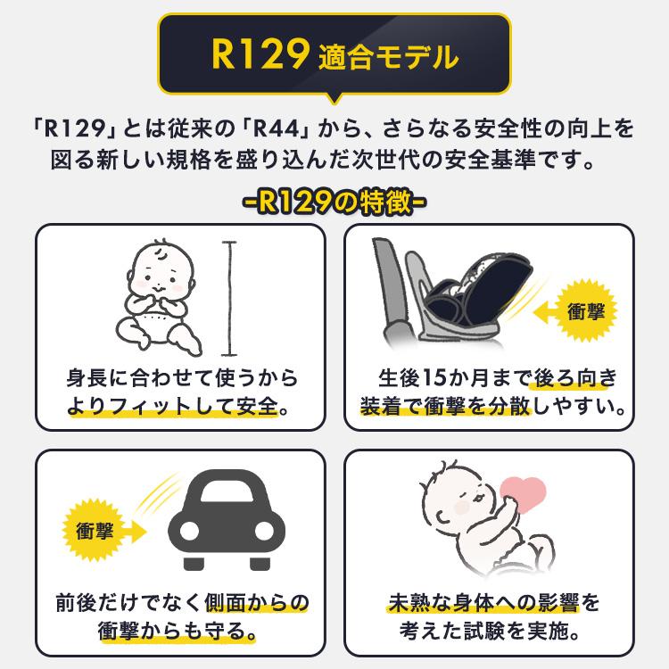 チャイルドシート 新生児 1歳 2歳 R129 回転式 ジュニアシート キッズシート 子供 ISOFIX 長く使える 取り付け簡単 車内 安心 安全｜sukusuku｜05