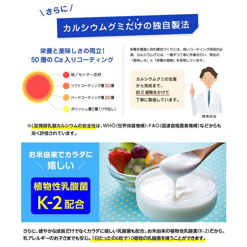 カルシウムグミFe グレープ 1箱30日分 子供 鉄分 成長 栄養 サプリ たんぱく質 ビタミンD 亜鉛 アルギニン 日本製 スクスクのっぽくん｜sukusukunoppokun｜10