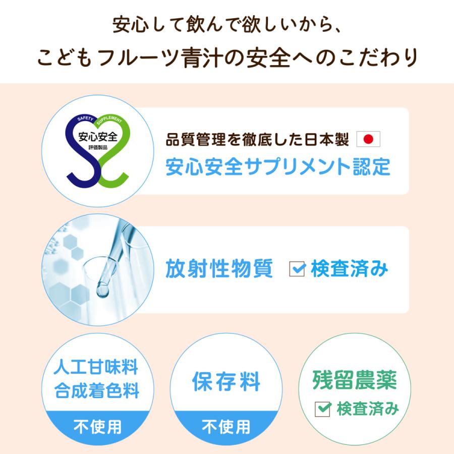 はなかっぱ監修 こどもフルーツ青汁 赤の恵み ベリーミックス味 1箱 30日分 偏食 野菜不足 乳酸菌 ビタミン 鉄分 国産大麦｜sukusukunoppokun｜16